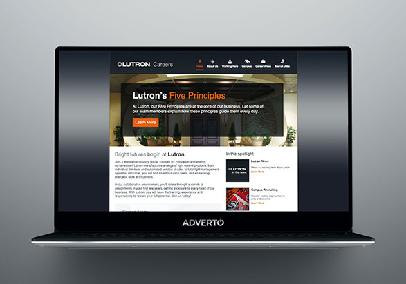 Lutron Career Site by Adverto